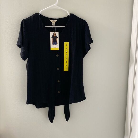 Weatherproof Vintage Ladies' Tie Front Top V-Neck NWT - Picture 4 of 4